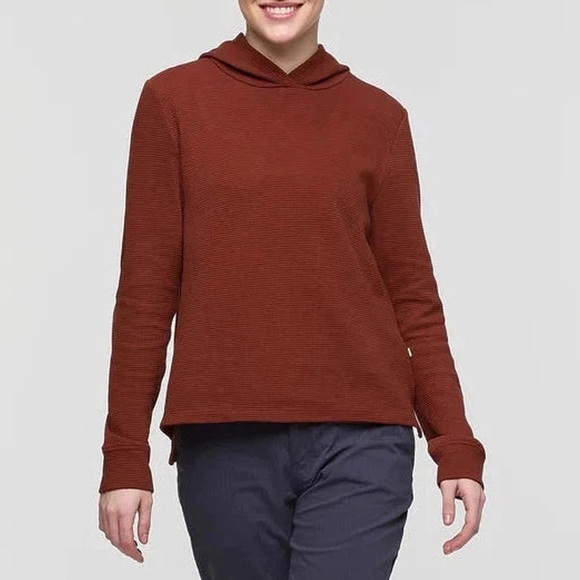 Cotopaxi Ataji Waffle Hoodie Rusty Orange Long Sleeve Pullover Cotton Women’s - Picture 9 of 9